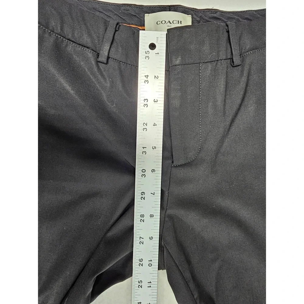 COACH 1941 Black Wool Blend Slim Fit Trousers‎ Pants Womens Size 0